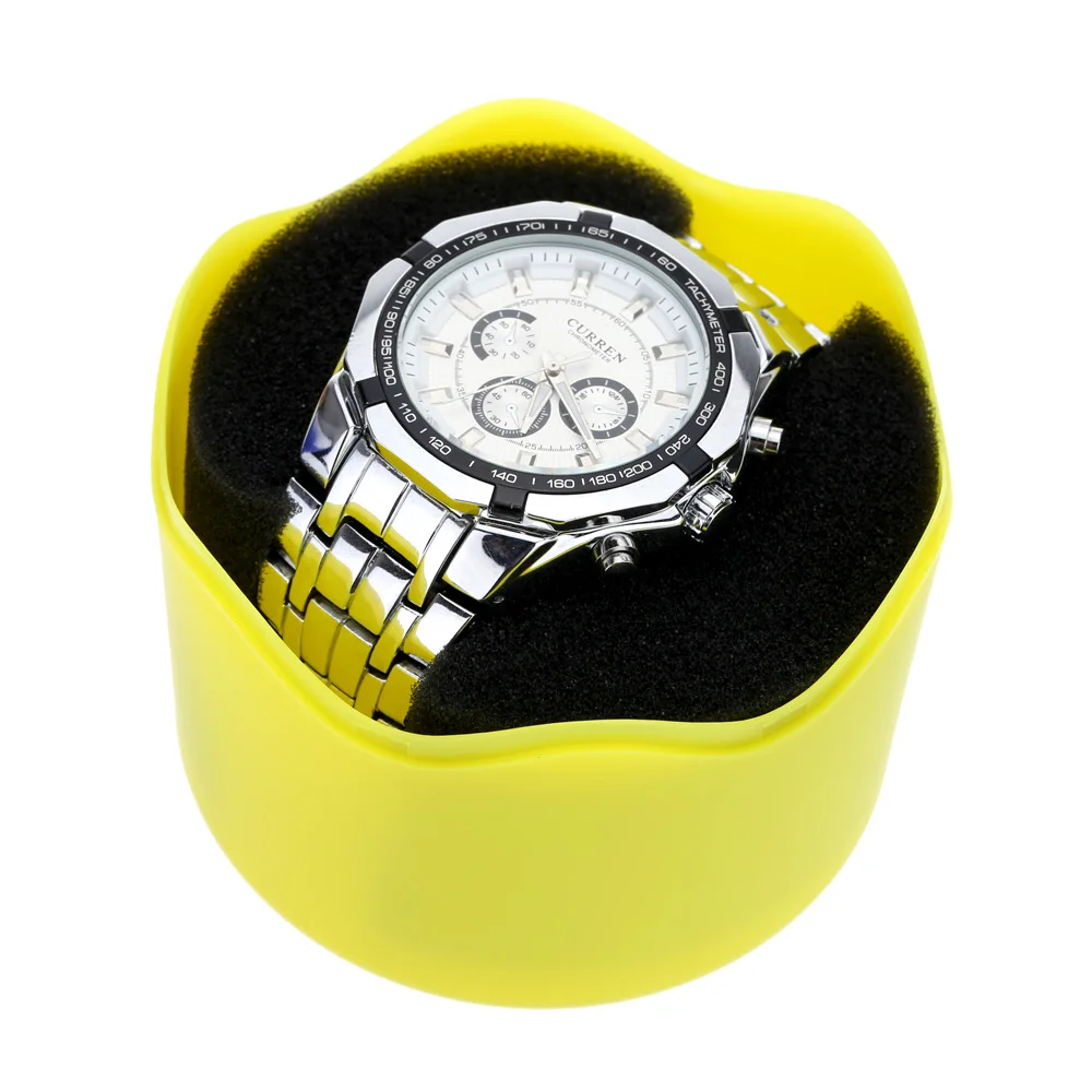 Watch Boxes Women Men Fashion Round Plastic Single Watches Box Watches