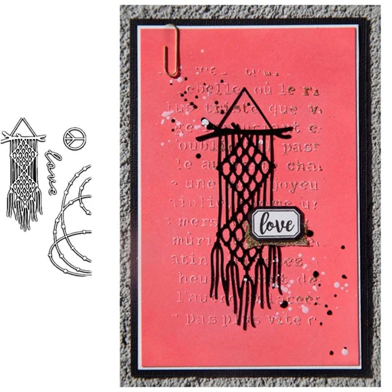 

Peace and Love Metal Cutting Dies Stencils for DIY Scrapbooking Album Stamp Card Embossing New 2019 Die Cut