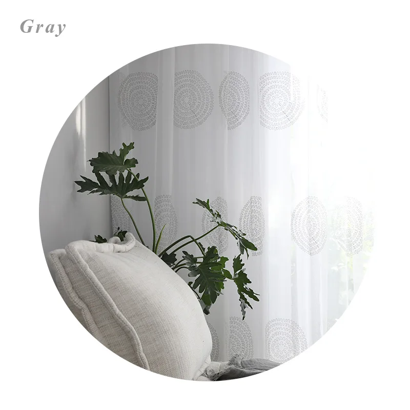 Citygant белая занавеска для гостиной вуаль домашний декор Тюль мягкая искусственная льняная вышитая занавеска s Прозрачная спальня Rideaux - Цвет: Gray