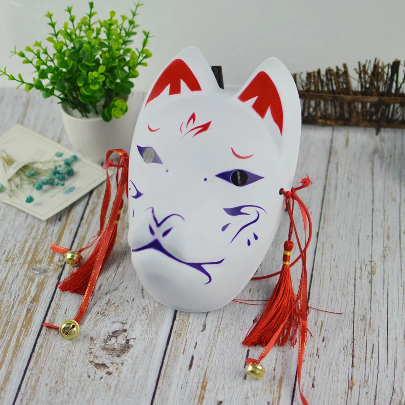 Хэллоуин DIY маска японский частный пользовательский ветер лиса маска окрашенная кошка Нацумэ книга друзей целлюлозы лисы полный косплей с маской для лица - Цвет: A13