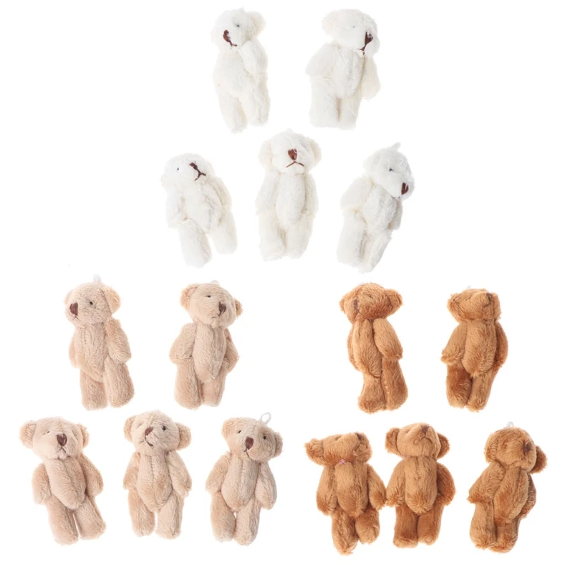 

5PCS Kawaii Small Bears Plush Soft Toys Pearl Velvet Dolls Gifts Mini Teddy Bear