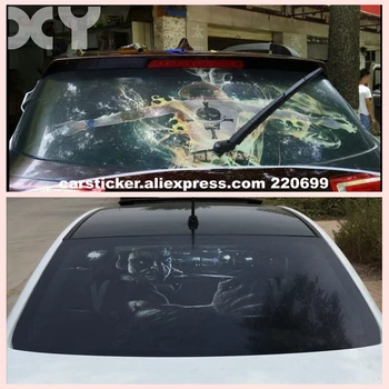 

Funny Creative Terrifying Ghost Car Stickers for Car Rear Window Against High Beam Decals Removeable Support Customization