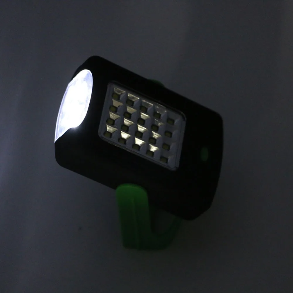 Зеленый портативный фонарик 2 режима 20+ 3 светодиода лампа с магнитной рабочей подставкой складной крюк свет факела Lanterna Лампы Факел