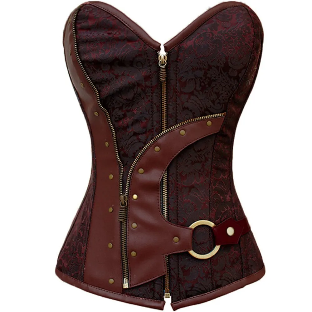 

Women Corset Slimming Steampunk Corset Overbust Waist Trainer Corset and Bustiers Top Steel Bone Waist Trainer cosplay