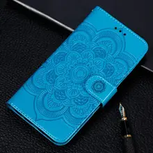 Funda de teléfono Mandala de cuero de un solo Color para bolsos Sony Xperia XZ3 para Sony XA3 Datura marco ranura para tarjeta Flip Fundas Stand Capa P13F