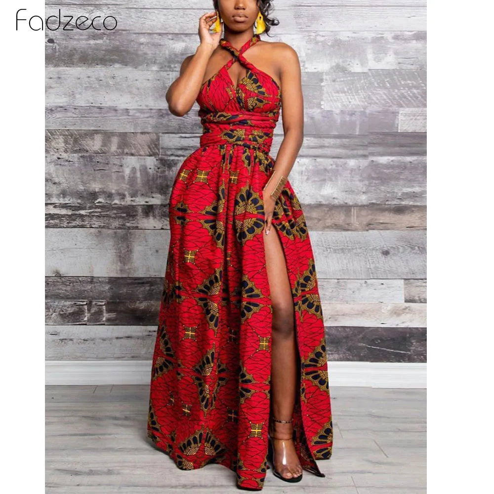 Fadzeco модное эластичное Макси платье новое длинное платье африканские платья для женщин Bazin Riche одежда Vestidos Dashiki вечерние платья