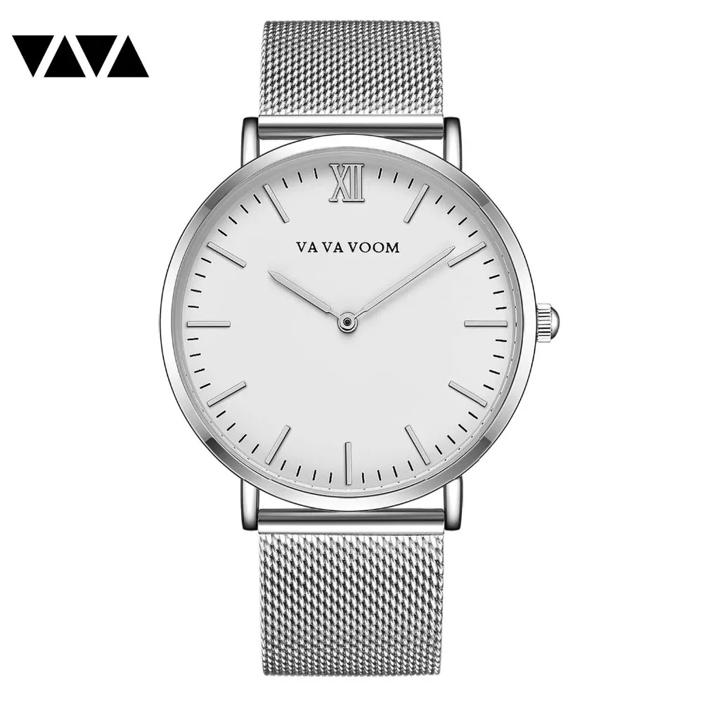 

VA VA VOOM Men's wish brand authorized new cross-border hot belt fashion minimalist quartz watch men's stock stock in Guangzhou