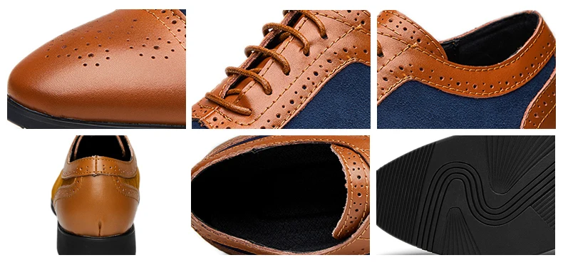 GLAZOV/мужские туфли-оксфорды из натуральной кожи и замши с двойным ремешком современные модные модельные туфли мужская повседневная обувь 38-48