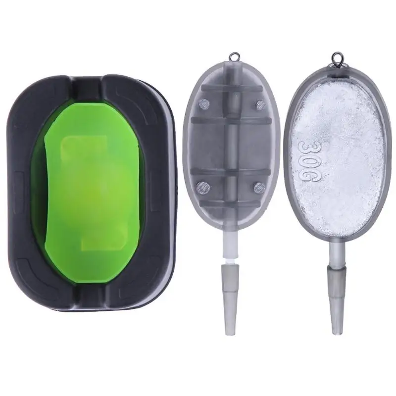 

2pcs Method Feeder Carp Fishing Feeder + 1 Quick Release Mould Set Carp Fishing Terminal Tackle 20g 25g 30g 40g 50g
