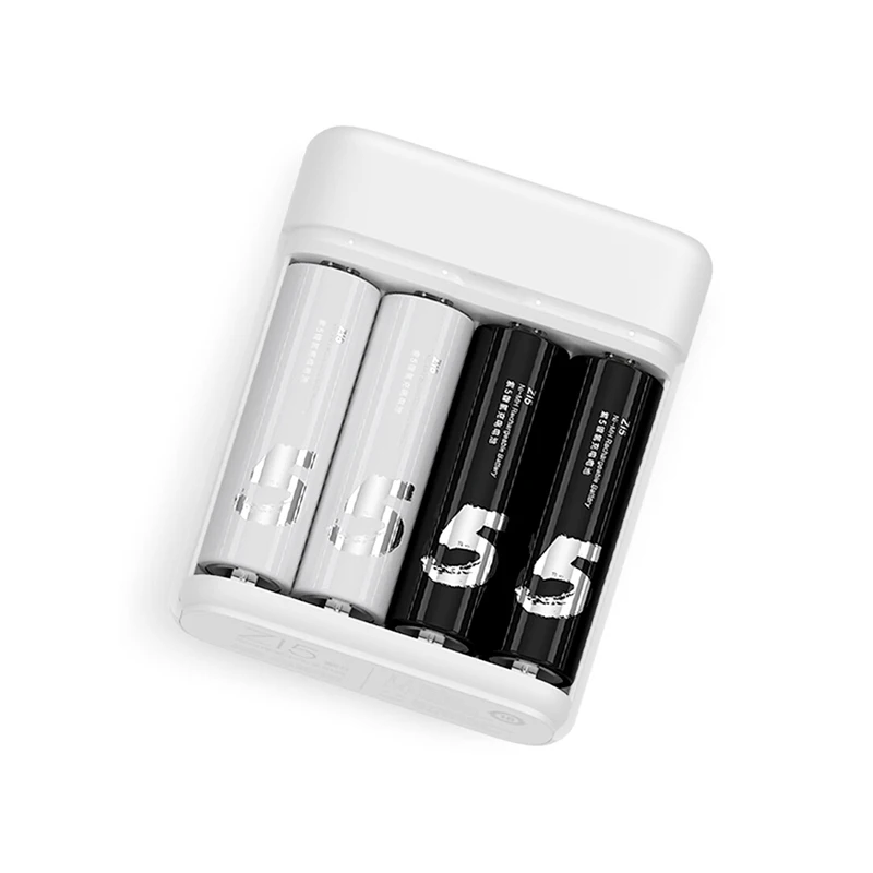 

Original ZMI Zi5 Charger with 4 Pcs AA Battery NiMH Rechargeable Batteries 1800mAh Environmentally for Toys Camera