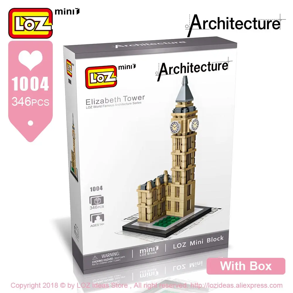 Лоз мини-блоки наборы архитектурных моделей Diy строительные блоки игрушки Всемирно известная архитектура s вилла модель блоки светящийся кирпич - Цвет: 1004 With Box