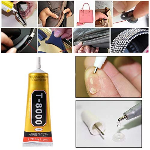 

1 Pack 110ml Industrial Strength Adhesive T8000 Clear Liquid Glue for Phone Touch Screen DIY Jewerly Craft Rhinestone Glue