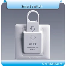 10pcs 86X86mm High Grade Hotel Magnetic Card Switch 220V 25A energy saving switch Insert Key for