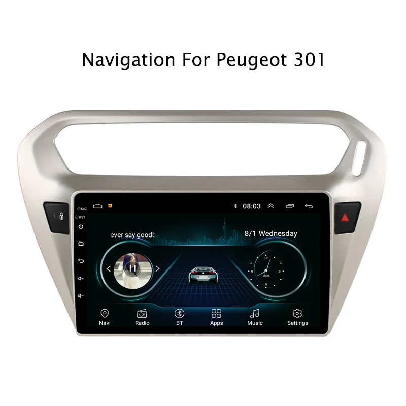 Ectwodvd 9 &quotAndroid 8 1 автомобильный dvd плеер gps навигация для peugeot 301/Citroen Elysee Радио