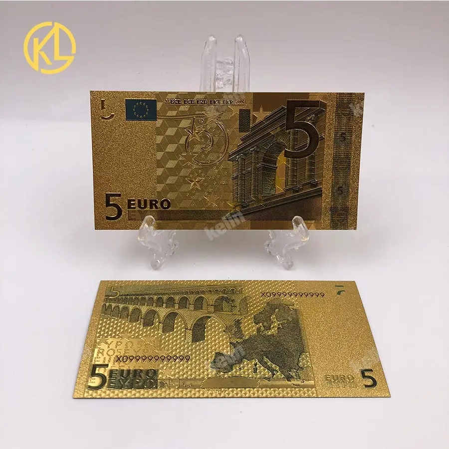 Горячая Euro500 10 шт./лот красочные Европейская банкнота валют 500 Банкноты евро в центре сообщений в течение 24 K Gold Фольга фальшивых денег для подарков - Цвет: Euro5X10pcs