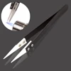 Anti-static Tweezers Ceramic Tweezers with Stainless Steel Handle Straight Aimed Tweezers Heat Resistant Tweezer Silver Black ► Photo 1/6