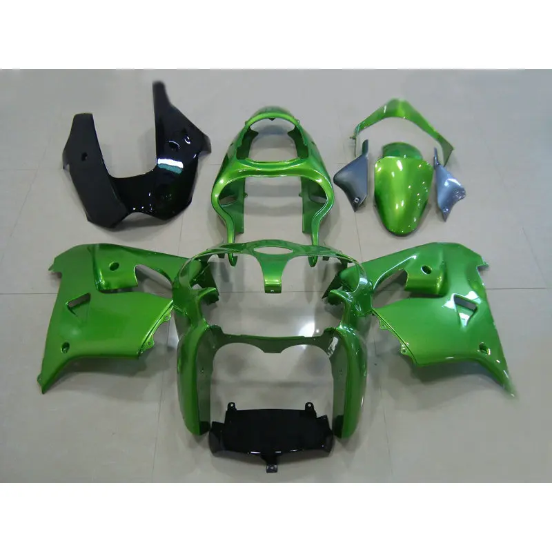 АБС-пластик дешевые обтекатель для Kawasaki ярко-зеленого цвета; ZX9R 02 03 мотоцикл тела ремонт дорожный Подарочный комплект обтекателя для мотоцикла Кавасаки-ниндзя ZX 9R 2002 2003