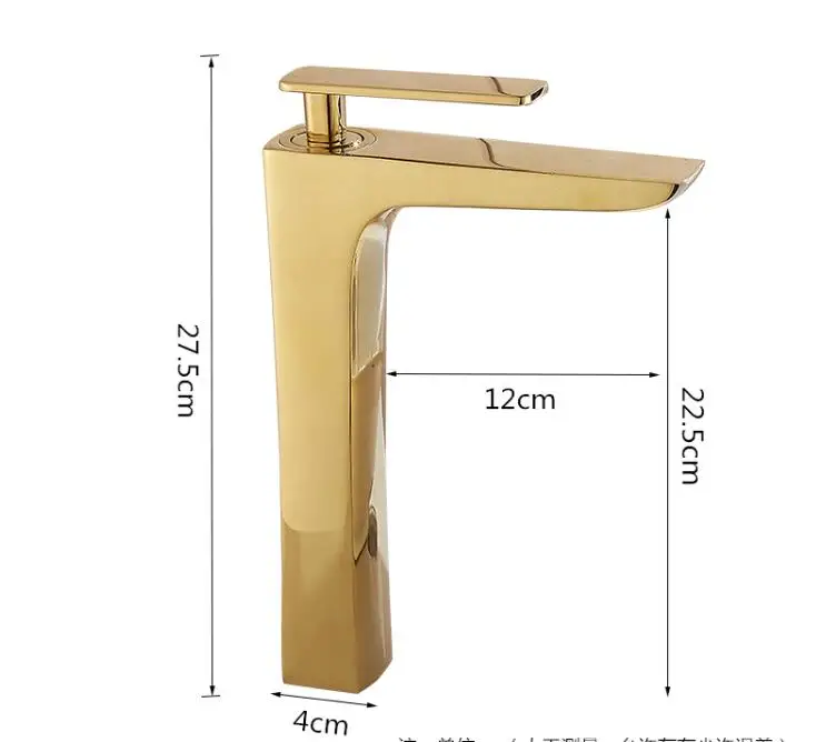 Tuqiu кран для раковины, смеситель для ванны, смеситель для ванной комнаты, кран для горячей и холодной воды, черный/белый латунный кран для раковины, Золотой смеситель