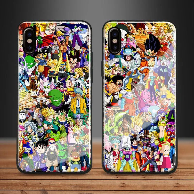 Dragon Ball Goku Ultra caso de vidrio templado iPhone 6 6S 7 8 X Xr XS 11 Pro Max