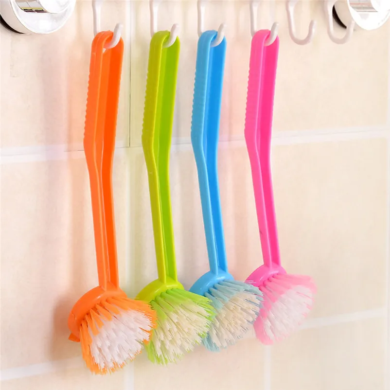 Utensilio de cocina Cepillo de limpieza Cepillo de mango largo puede ser colgado olla Drush lavavajillas hogar Herramientas de limpieza Cepillo de limpieza 3D03