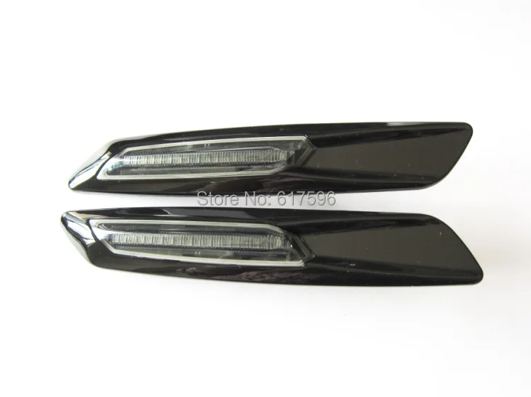 Черный глянец Тип+ дымчатые линзы Светодиодный Боковой габаритный указатель поворота сигнальная лампа для BMW E60 E61 E81 E82 E87 E88 E90 E91 E92 E93