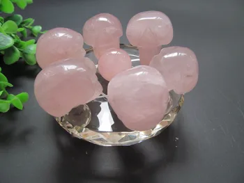 

Natural Rose Quartz Crystal Skulls Chakra Healing Reiki Crystal Seven Array Feng Shui Decoration 590g