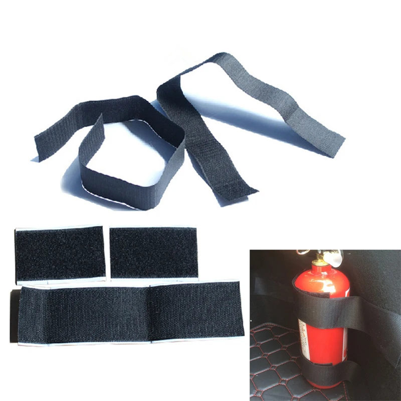 

5 Pcs/set Car Trunk Magic Belt Vehicle Stowing Tidying Strap Car Styling Bandage Fire Extinguisher Hook Loop Sticker Fixing Tape
