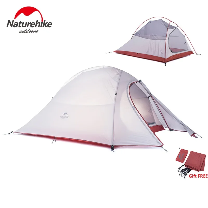 

Free ship Naturehike NH15T002-T outdoor waterproof camping tent ultralight 2-3 persons double layer tent 4 season travel camping