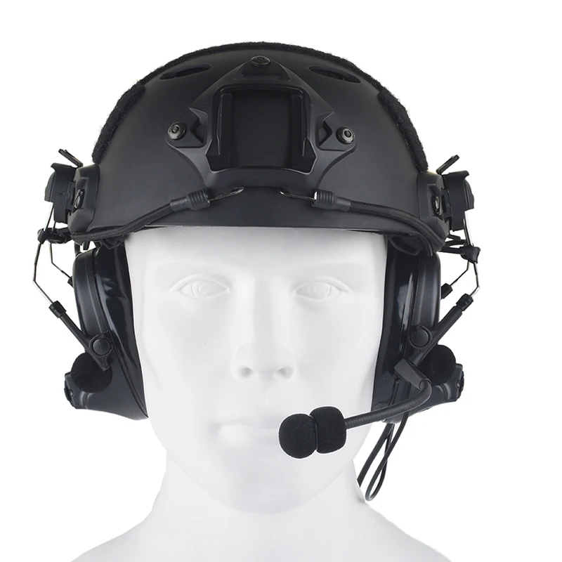 

SEIGNEER Airsoft Aviation Headset Headphone Comtac II Headset For FAST Helmet And Peltor Helmet Rail Adapter Set
