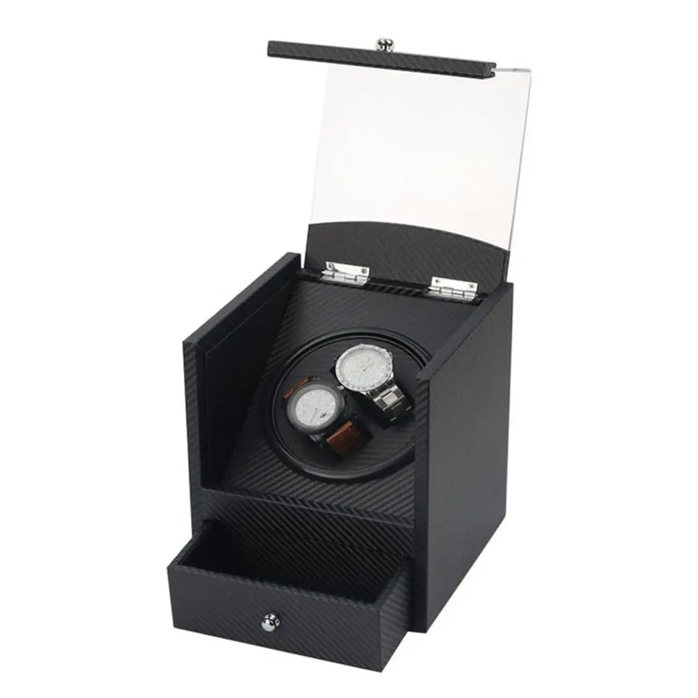 

Watch Winder For Automatic Mechanical Watch Box Holder Display Winding Jewelry Storage Watches Box Case Carbon Fiber Gift New