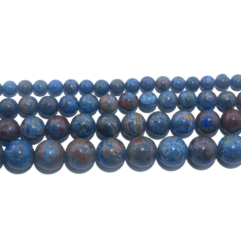 

Natural Stone Lapis lazuli Color Strip Beads 6 8 10 12 MM Pick Size For Jewelry Making Charm DIY Bracelet Necklace Material