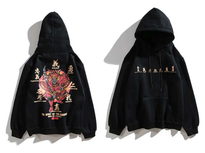 Japanese Samurai Printed Fleece Hoodies 5