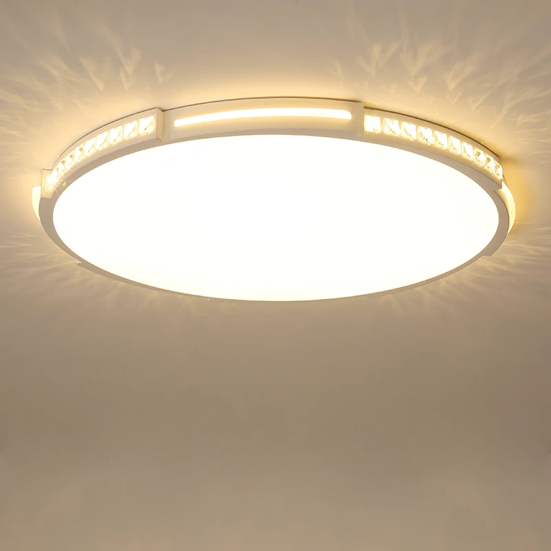 

Modern round crystal led ceiling lights for living room bedroom restaurant luminarias para sala plafon indoor home ceiling lamp