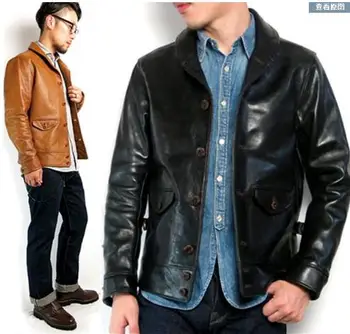 Free shipping Brand Cossack horsehide coat man 100 genuine leather Jackets fashion men s slim Innrech Market.com
