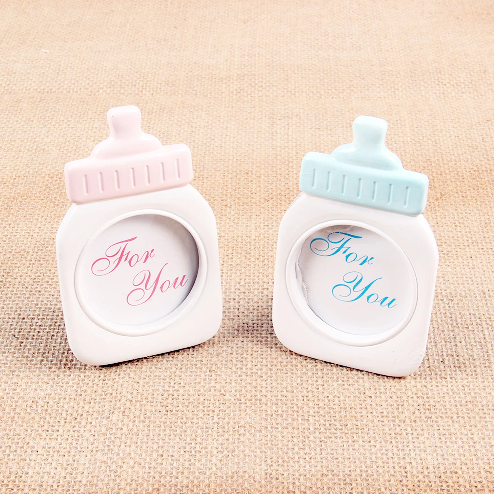 

1Pc Cute Pink/Blue Mini Baby Bottle Photo Frame Kids Bedroom Decor Kids Party Birthday Baby shower DIY Decoration Supplies
