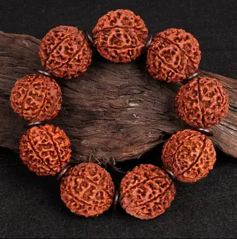 

Natural Vajra Bodhi hand sub string 6 flap Bracelet red beads