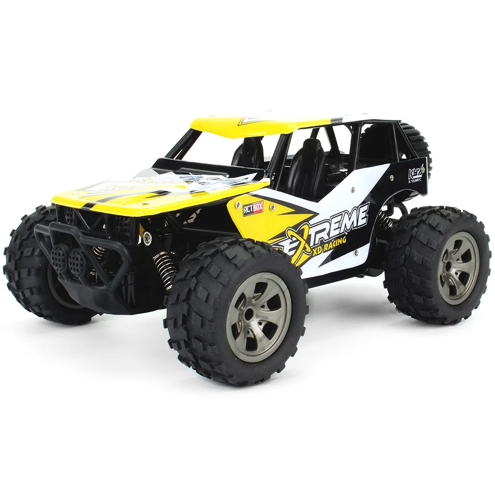 1812-A 2,4G дистанционное управление Управление Системы 1/18 18 км/ч RC Monster Truck АВТОМОБИЛЯ РТР дистанционного управления игрушка, подарок на счастье в анти-помех 260 сильный Мощность мотор - Цвет: Yellow