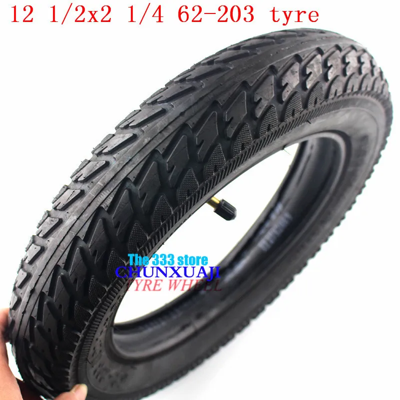

12 inch Tire 12 1/2 X 2 1/4 ( 62-203 ) fits Many Gas Electric Scooters and e-Bike 12 1/2X2 1/4 wheel tyre & inner tube