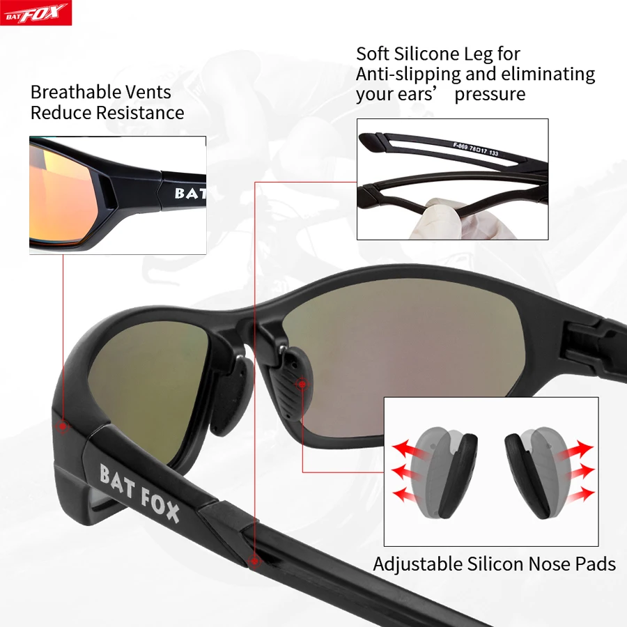 BATFOX, поляризационные велосипедные очки, велосипедные солнцезащитные очки, MTB, велосипедные очки, велосипедные солнцезащитные очки, защита для езды, спортивные очки