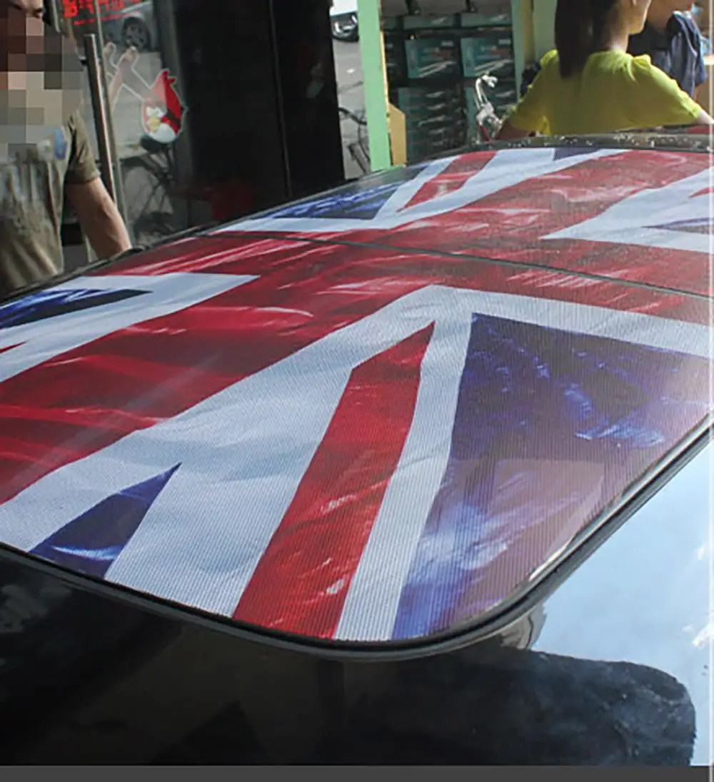 Vague Uk Drapeau Soleil Toit Graphique Autocollants Toit Ouvrant