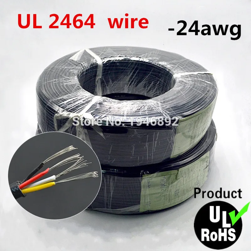 5m UL 2464 2C/3C/4C 24/26/28 AWG многоядерный ПВХ оболочка кабеля луженую медную проволоку аудио кабель сигнальный провод