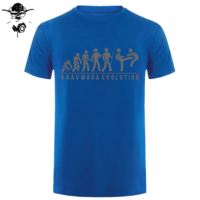 Krav Maga/футболка «Эволюция военных искусств» с принтом «Израиль»; идеальный подарок; Забавный подарок на день рождения для мужчин и мальчиков; Детские хлопковые футболки - Цвет: blue gray