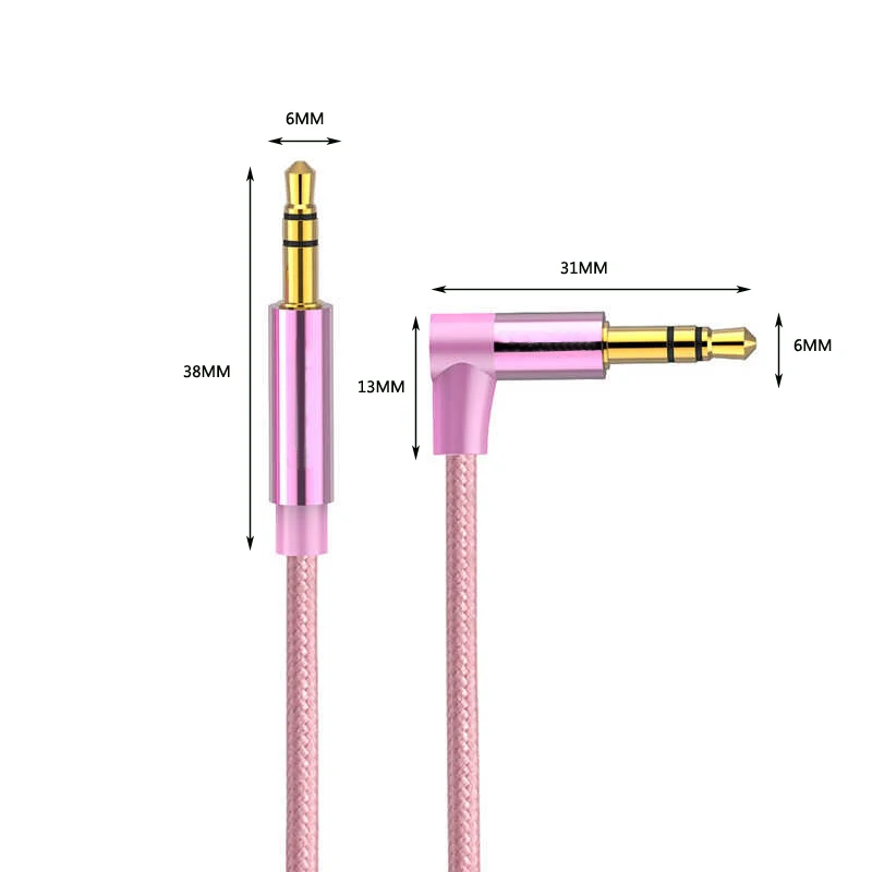 

AUX Cable Jack 3.5mm Audio Speaker Cable for Headphones Car Xiaomi redmi 5 plus Oneplus 5t AUX Cord
