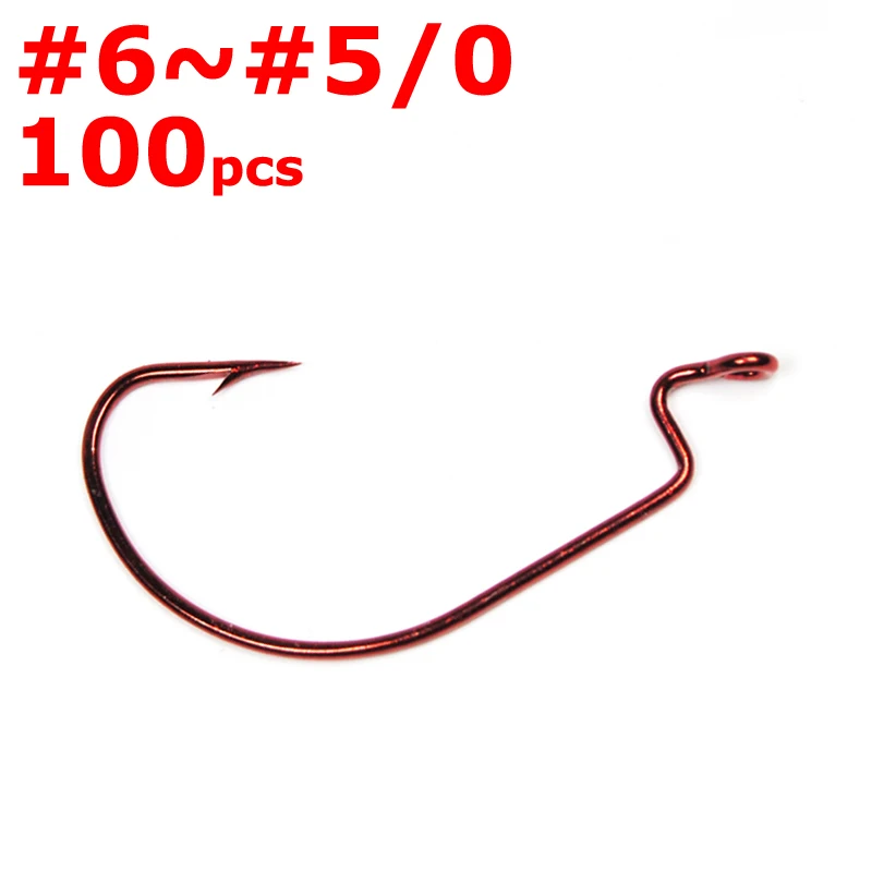 100 шт. рыболовные Пластиковые Крючки для ловли басса|hook clothes|hook leatherhook worm |