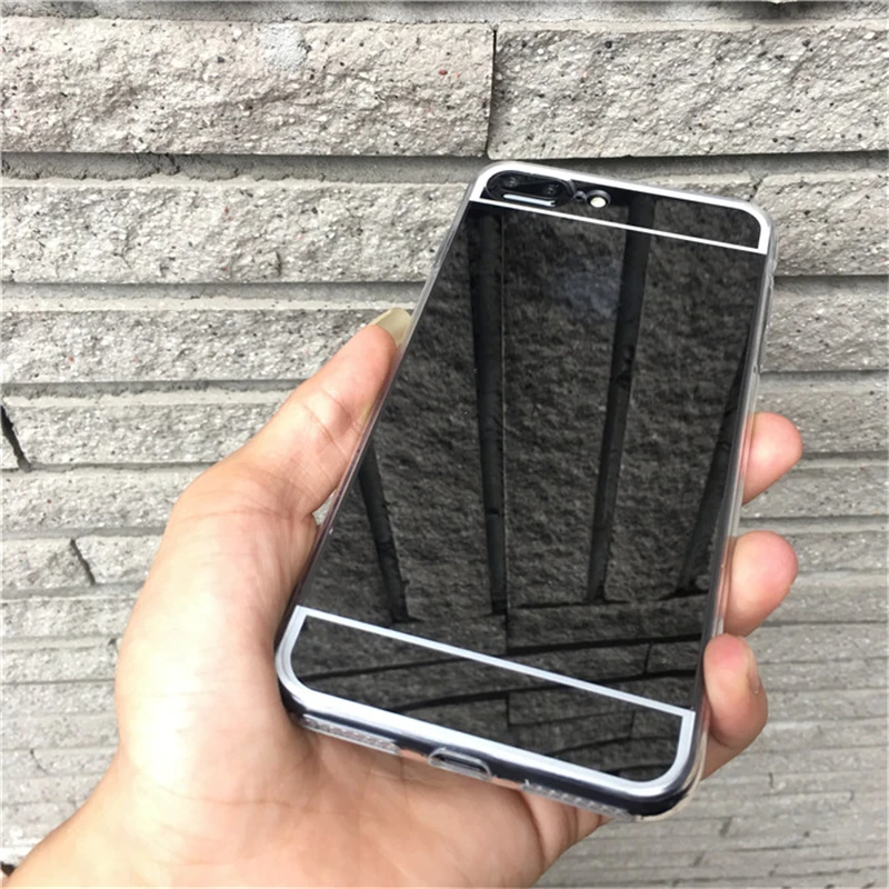 Зеркальный силиконовый чехол Nephy для iPhone 5 5S SE 5SE 6 s 6S 7 7s 8 Plus 6plus 6splus 7plus 8plus гелевый