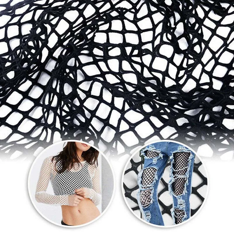 

Fish Net Mesh Fabric Effect Stretchy Large Holes DIY Crafts Fabric DC120