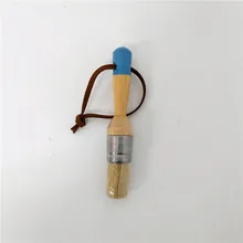 1 шт. 1 дюймовая деревянная круглая ручка мел щетка для воска для покраски Мебель круглая головка покрывает все поверхности с легким подвесом кожаный ремешок