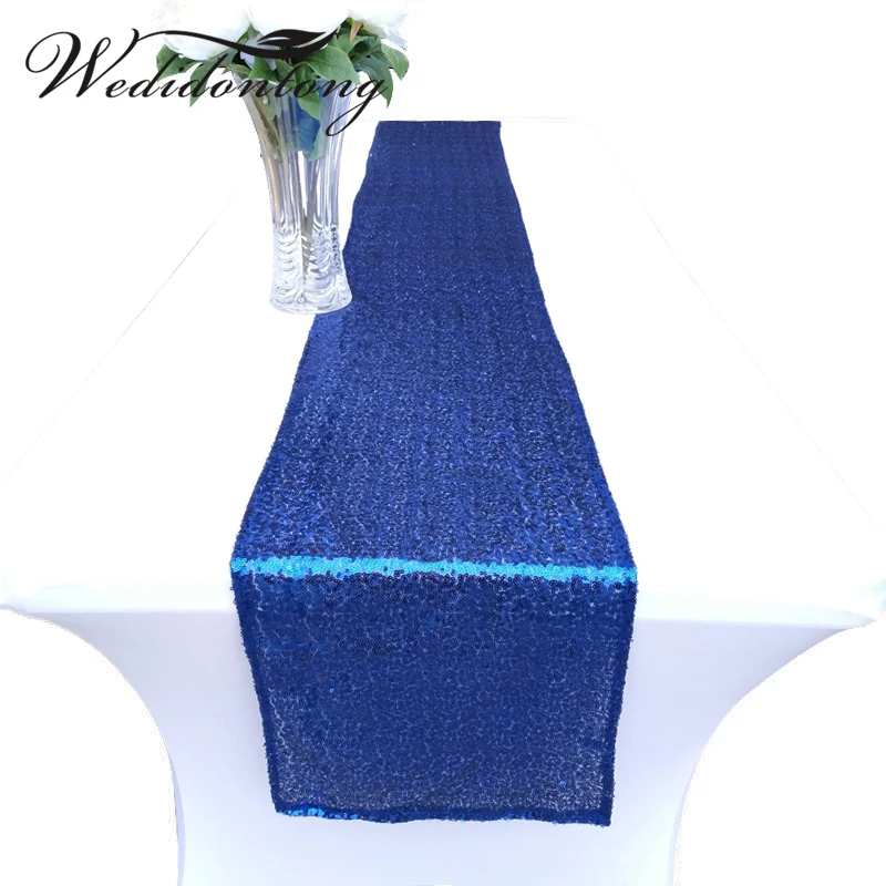 Buy Cheap Royal Blue Sequin Table Runner Modern