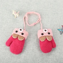 Новинка; Лидер продаж; Детские зимние теплые варежки с рисунком медведя из мультфильма для мальчиков и девочек; лучший подарок на день рождения и Рождество