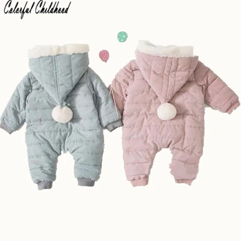 

2018 New Bebes Clothes Baby Rompers Thick Warm Infant Newborn Baby Boy Girl Hooded Kid Toddler Outerwear